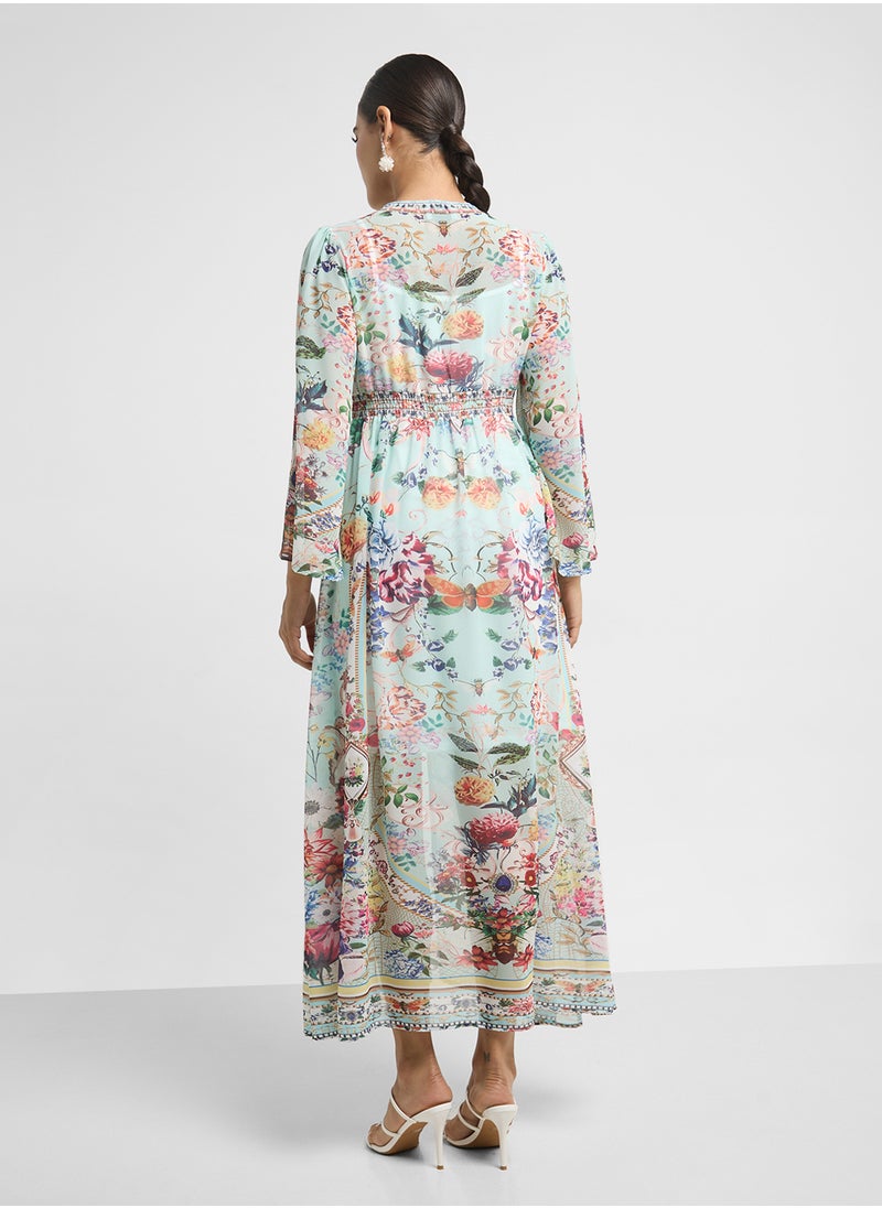 Abstract Print Dress