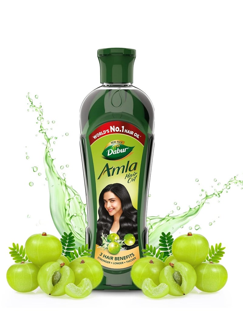 Dabur Amla Hair Oil - 450 ml For Strong Long and Thick hair Nourishes Scalp Controls Hair Fall Strengthens Hair and Promotes Hair Growth