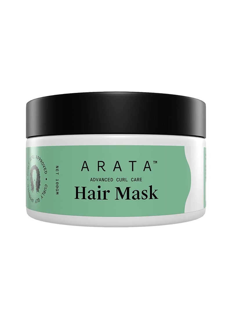 Arata Advanced Curl Care Hair Mask (100 GM) For Intensive Moisture and Strength Control Plant-Based Deep Conditioning Hyaluronic Acid Shea Butter Wheat Protein and Natural Oils CG Approved
