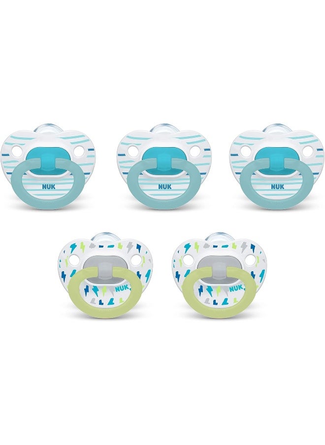NUK Orthodontic Pacifiers, 6-18 Months, 5-Pack