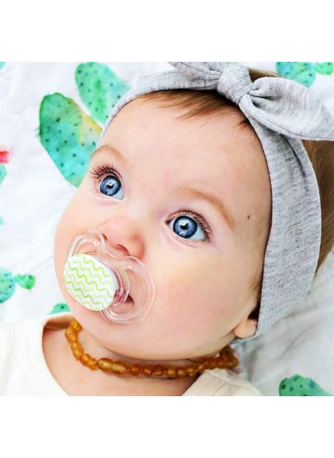 Smilo Orthodontic Pacifier, Expands to Support The Palate During Soothing, Orange, Stage 1 Suitable from 0 to 3 Months (Pack of 3)