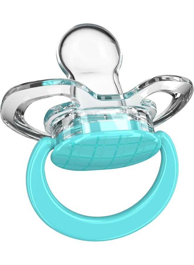 Smilo Orthodontic Pacifier, Expands to Support The Palate During Soothing, Aqua, Stage 3 Suitable from 9 to 18 Months (Pack of 3)
