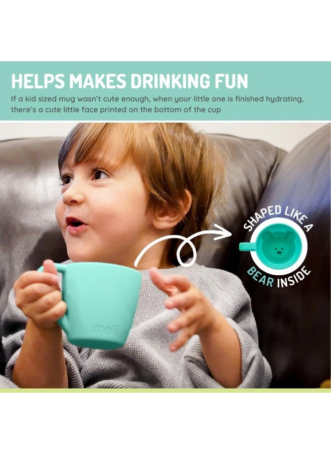 melii Silicone Mug for Kids 6.8 oz - Pretend Play, Durable, BPA Free, Food Grade Silicone Cup for Hot and Cold Drinks - Dishwasher & Microwave Safe, 2 Pack