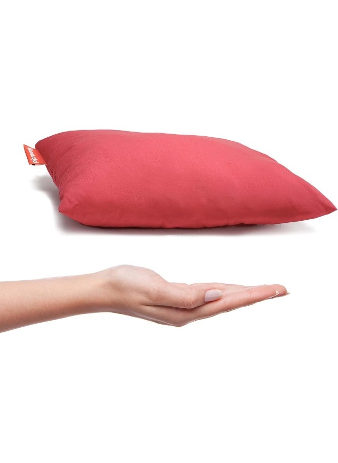 Urban Infant Pipsqueak Small Pillow - Mini 11x7 - Tiny Pillow for Travel, Dogs, Kids and Chairs - Rose