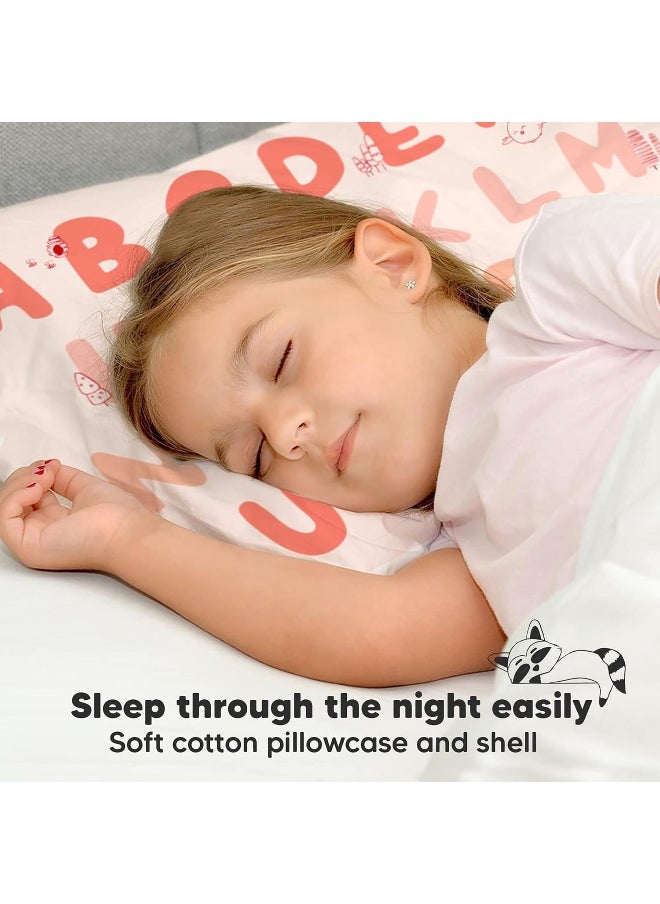 Toddler Pillow with Pillowcase - 13x18 My Little Dreamy Pillow, Organic Cotton Toddler Pillows for Sleeping, Kids Pillow, Travel Pillows, Mini Pillow, Nursery Pillow, Toddler Bed Pillow