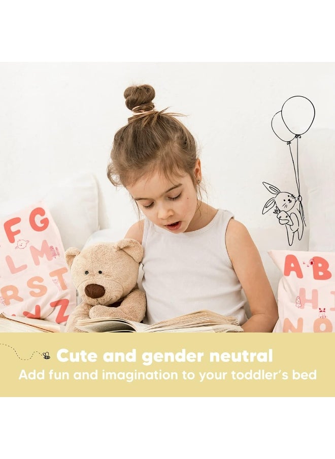 Toddler Pillow with Pillowcase - 13x18 My Little Dreamy Pillow, Organic Cotton Toddler Pillows for Sleeping, Kids Pillow, Travel Pillows, Mini Pillow, Nursery Pillow, Toddler Bed Pillow