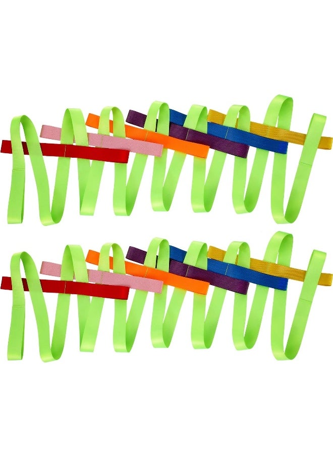 TecUnite 2 Packs Short Walking Rope with 12 Handles for Preschool Children Toddlers Daycare Schools Teachers