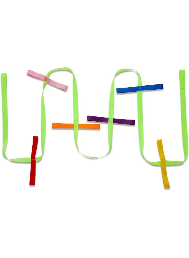 TecUnite 2 Packs Short Walking Rope with 12 Handles for Preschool Children Toddlers Daycare Schools Teachers
