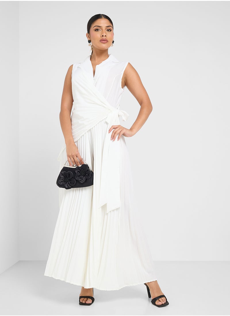 Jumpsuit With Pleated Pants