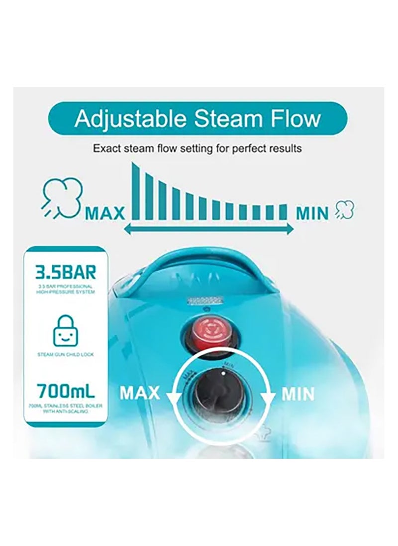 WINNING STAR 1300W High Pressure Handheld Steam Cleaner, Wet & Dry, Adjustable Steam, 700ml Boiler, with Multiple Nozzles – ST-4601