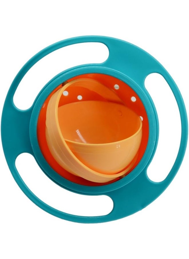 Ztl Baby Gyro Bowl 360 Degree Rotation Spill Resistant Gyroscopic Bowl with Lid Toy Tableware for Kids Toddlers