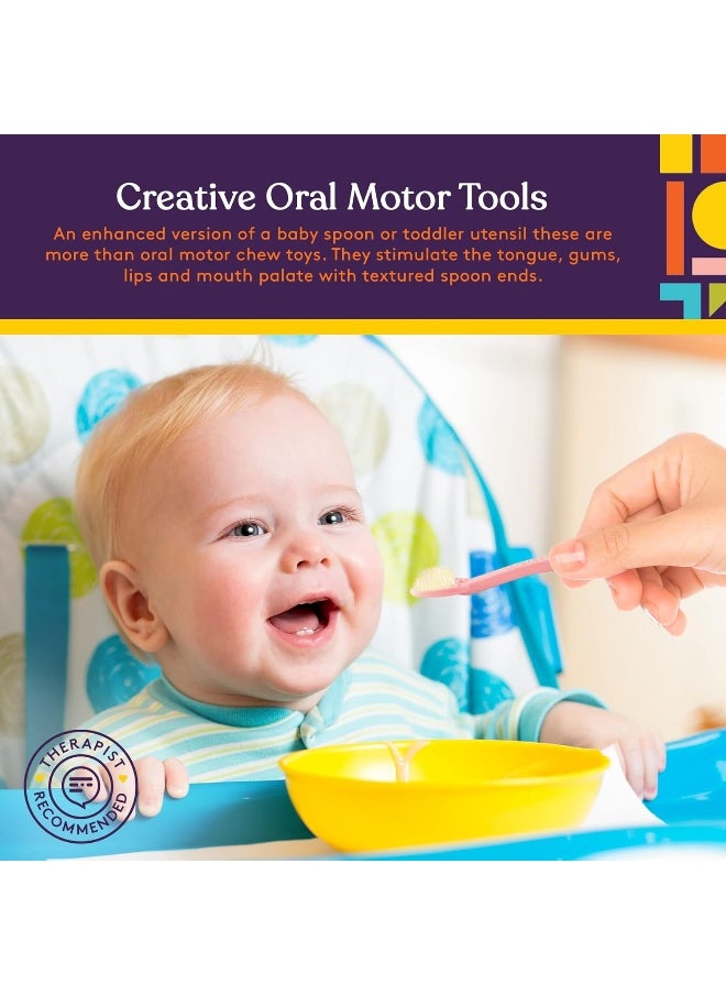 Special Supplies Duo Spoon Oral Motor Therapy Tools, 3 Pack, Textured Stimulation and Sensory Input Treatment for Babies, Toddlers or Kids, BPA Free Silicone with Flexible, Easy Handle