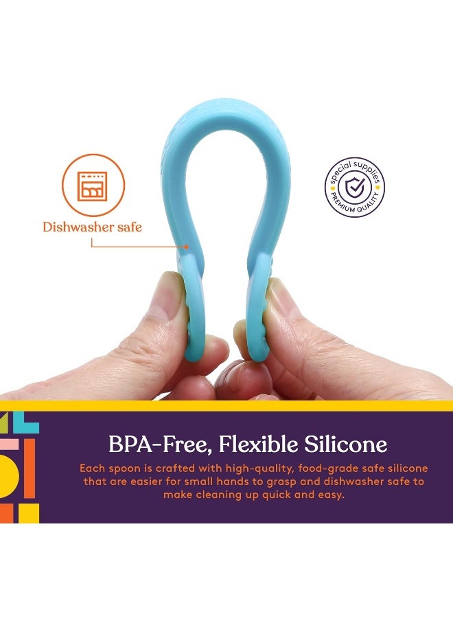 Special Supplies Duo Spoon Oral Motor Therapy Tools, 3 Pack, Textured Stimulation and Sensory Input Treatment for Babies, Toddlers or Kids, BPA Free Silicone with Flexible, Easy Handle