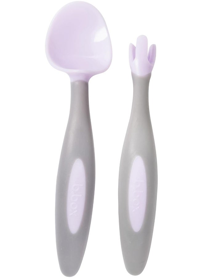 b.box toddler cutlery set - easy grip handles, travel case, unique fork design | Designed by Occupational Therapist | Dishwasher safe | From 9m+