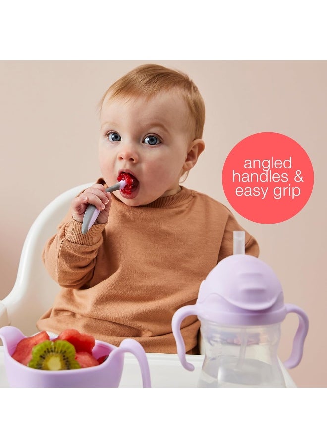 b.box toddler cutlery set - easy grip handles, travel case, unique fork design | Designed by Occupational Therapist | Dishwasher safe | From 9m+