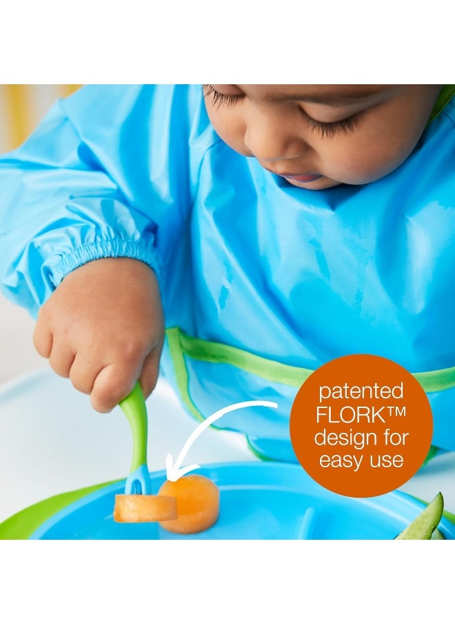 b.box toddler cutlery set - easy grip handles, travel case, unique fork design | Designed by Occupational Therapist | Dishwasher safe | From 9m+