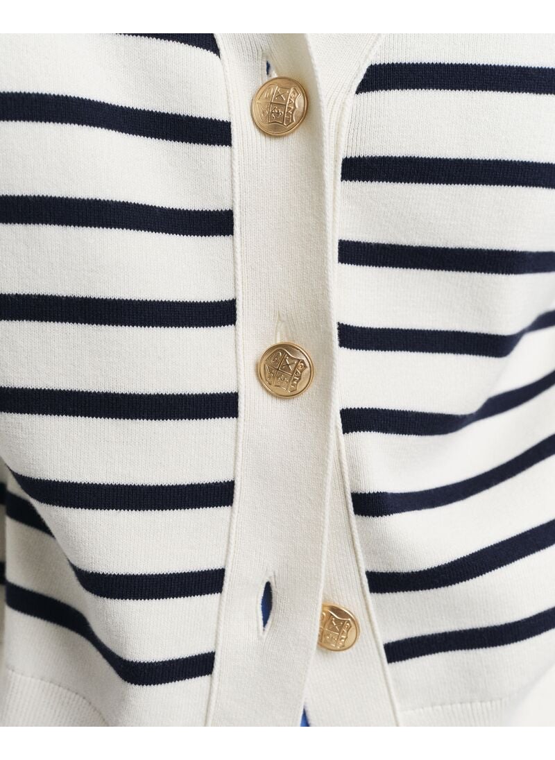 Striped Cotton Cardigan