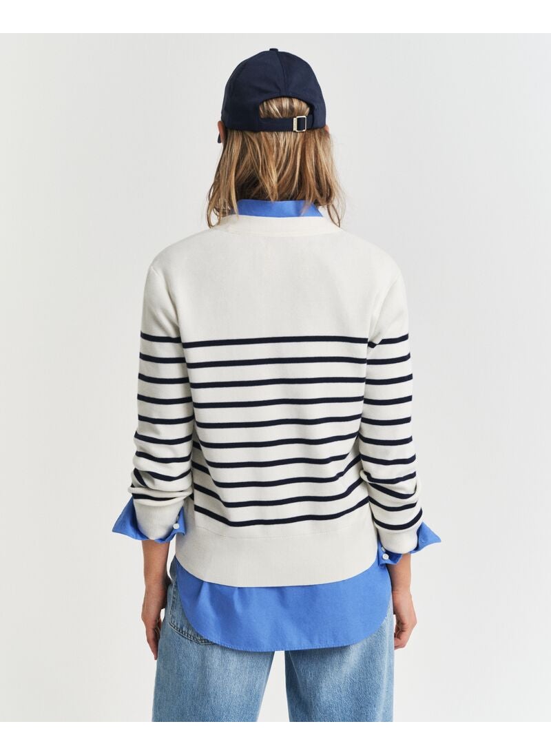 Striped Cotton Cardigan