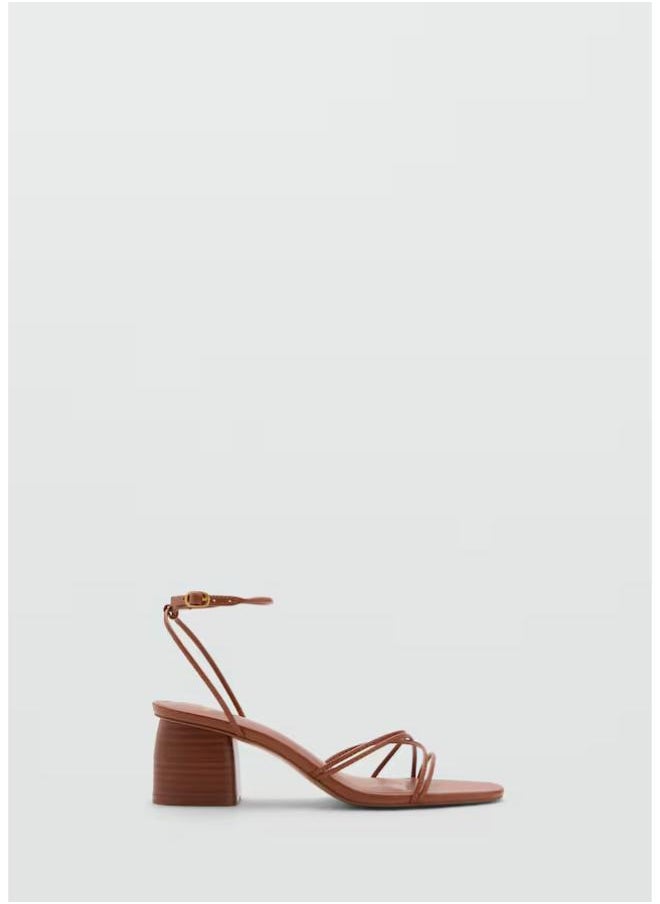 Crossed Straps Heeled Sandals