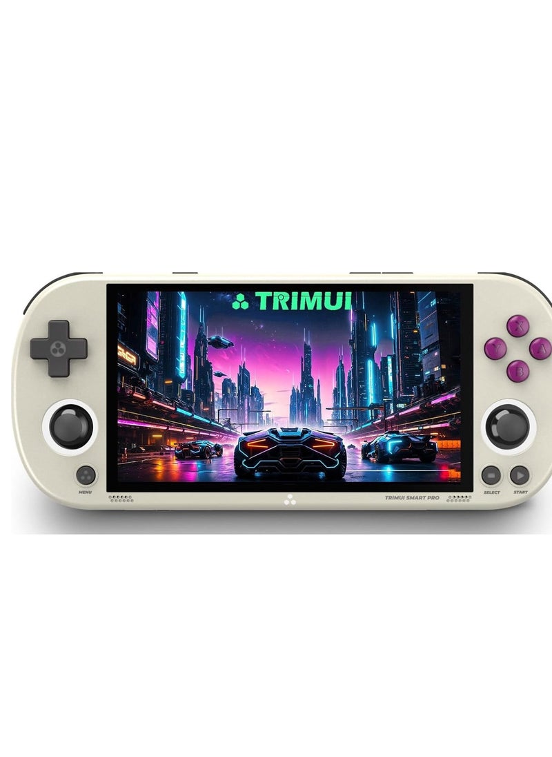 Trimui Smart Pro Handheld Game Console 4.96”IPS Screen Linux System Joystick RGB Lighting Smartpro Retro Video Game Player Gift (No SD Card Included)