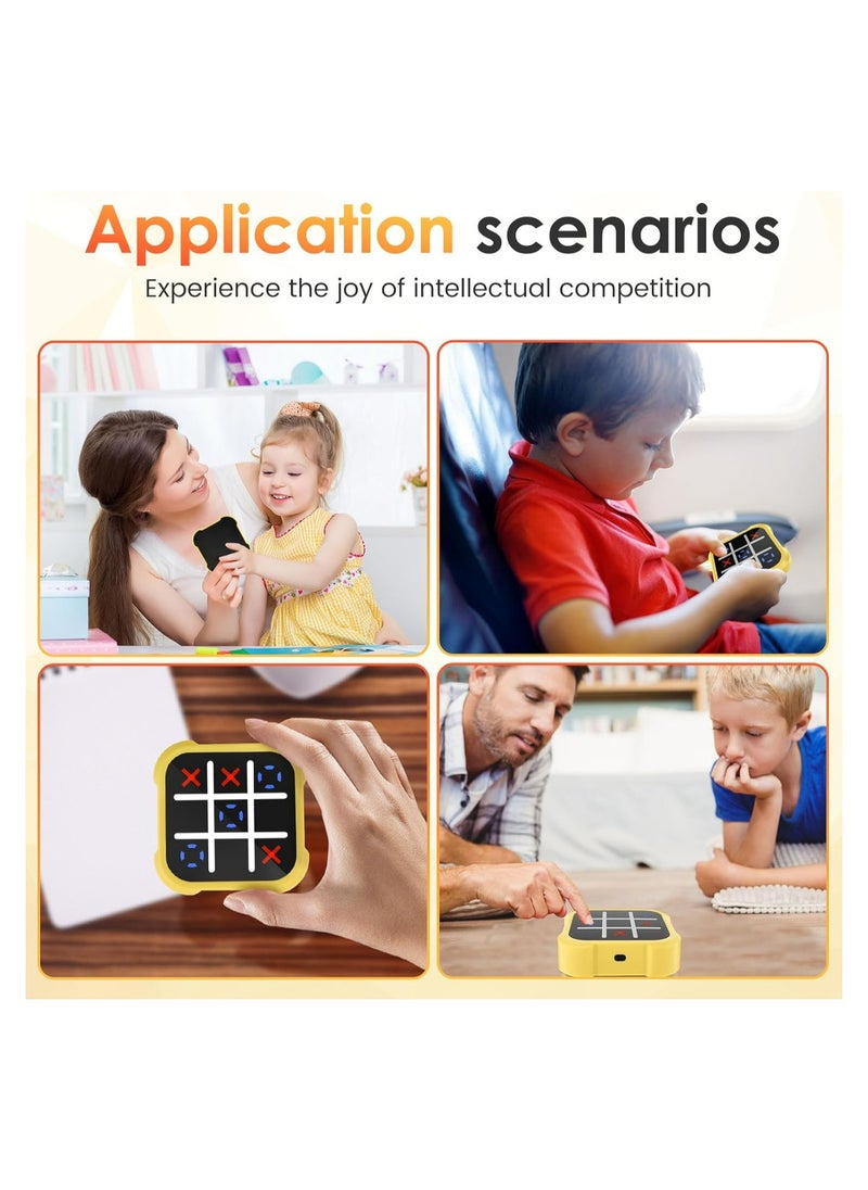 Portable  3-in-1 Electronic Handheld Game Console – Classic Tic Tac Toe, Memory Training & Puzzle Modes, Portable Toy for Kids & Adults