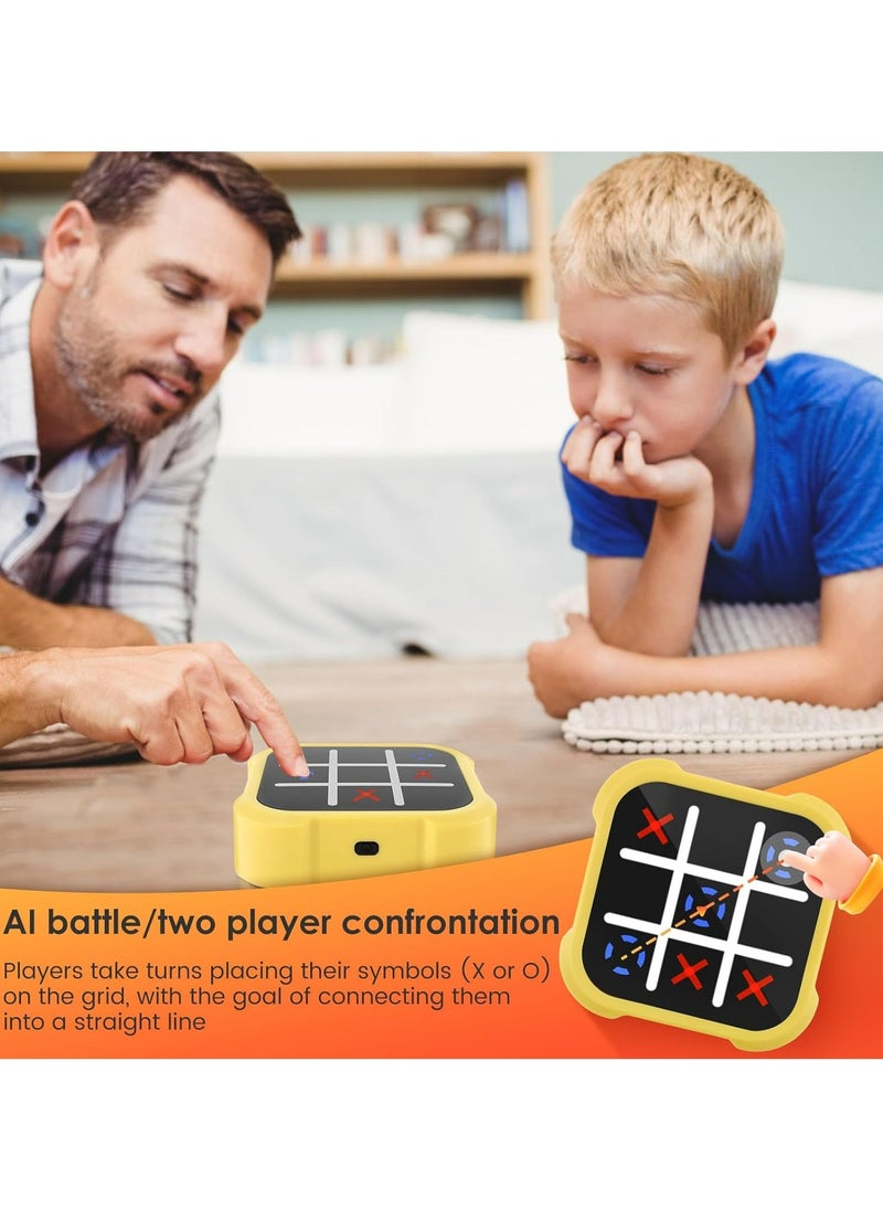 Portable  3-in-1 Electronic Handheld Game Console – Classic Tic Tac Toe, Memory Training & Puzzle Modes, Portable Toy for Kids & Adults
