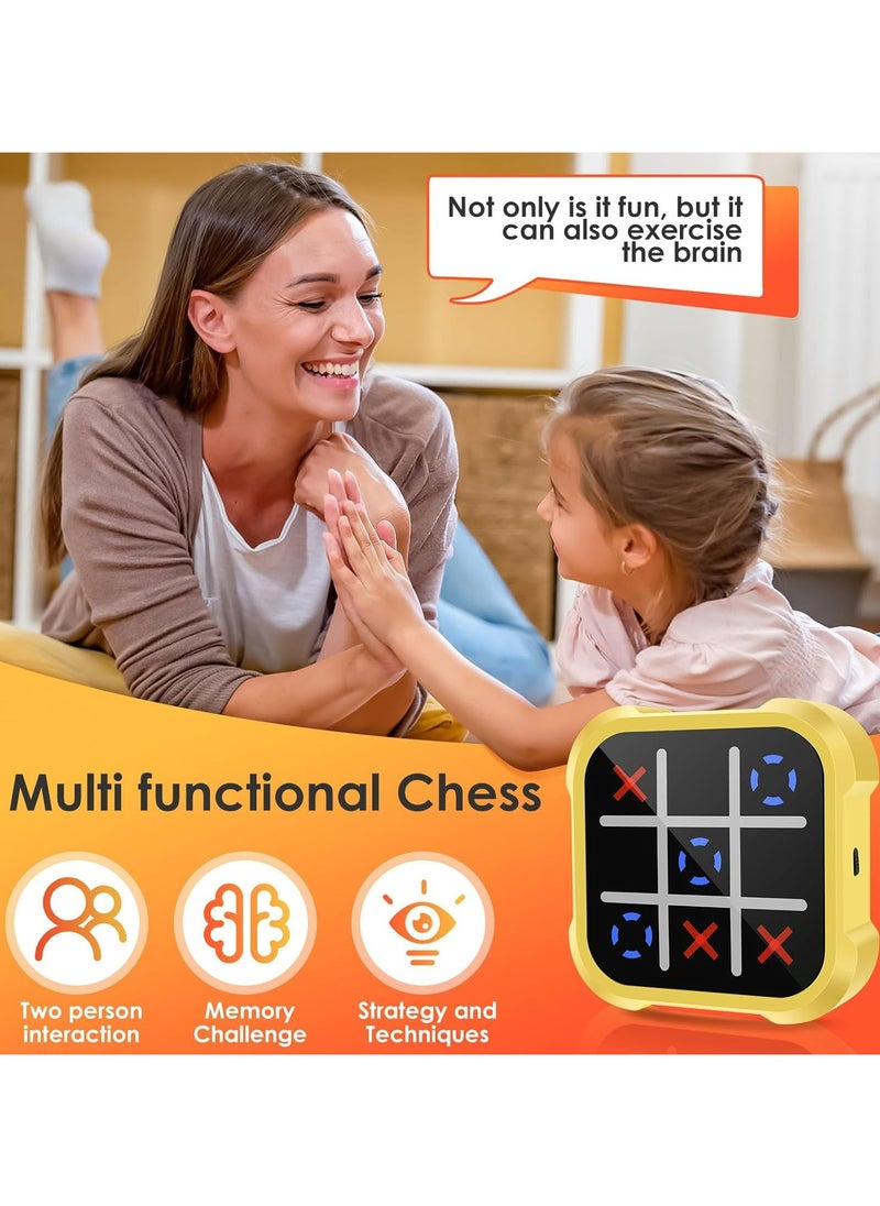 Portable  3-in-1 Electronic Handheld Game Console – Classic Tic Tac Toe, Memory Training & Puzzle Modes, Portable Toy for Kids & Adults