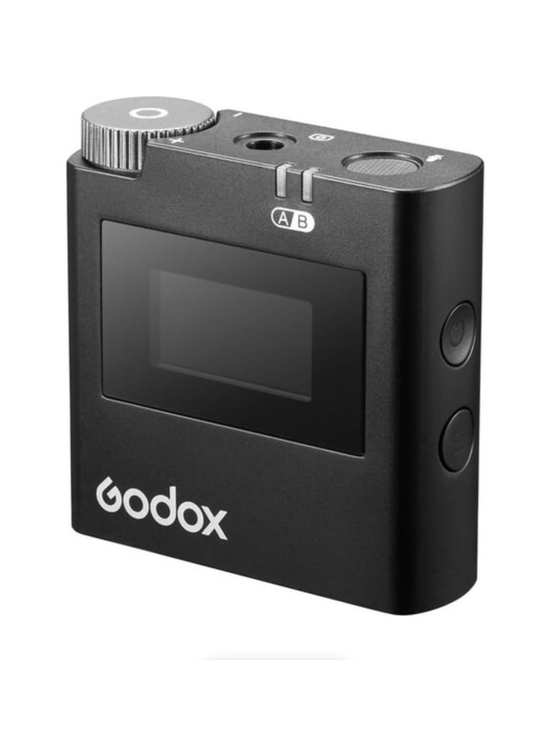 Godox Virso S M2 2-Person Wireless Microphone System for Sony – Dual-Channel 2.4GHz Mic Set for Cameras & Smartphones