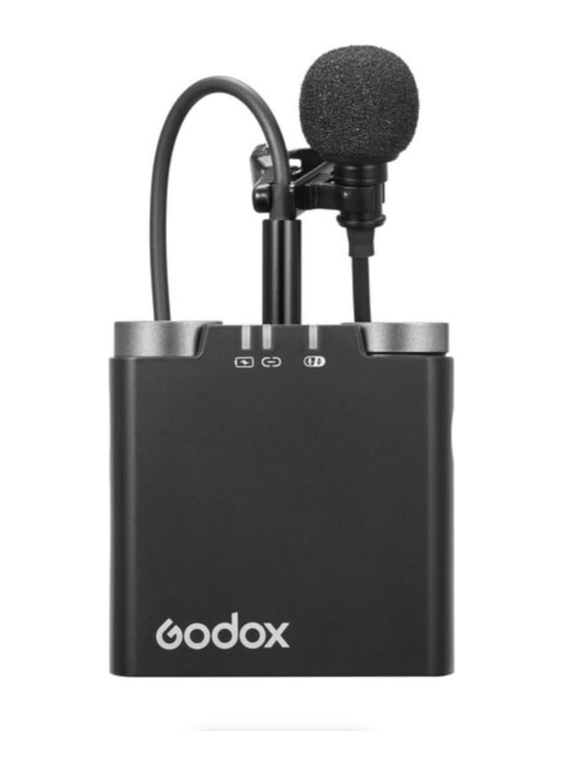 Godox Virso S M2 2-Person Wireless Microphone System for Sony – Dual-Channel 2.4GHz Mic Set for Cameras & Smartphones