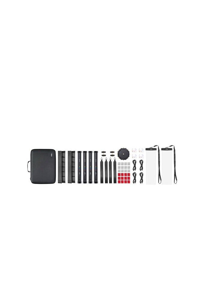 Godox TL30 RGB LED Tube Light 4-Light Kit (1-Foot, Portable Creative Lighting Set)