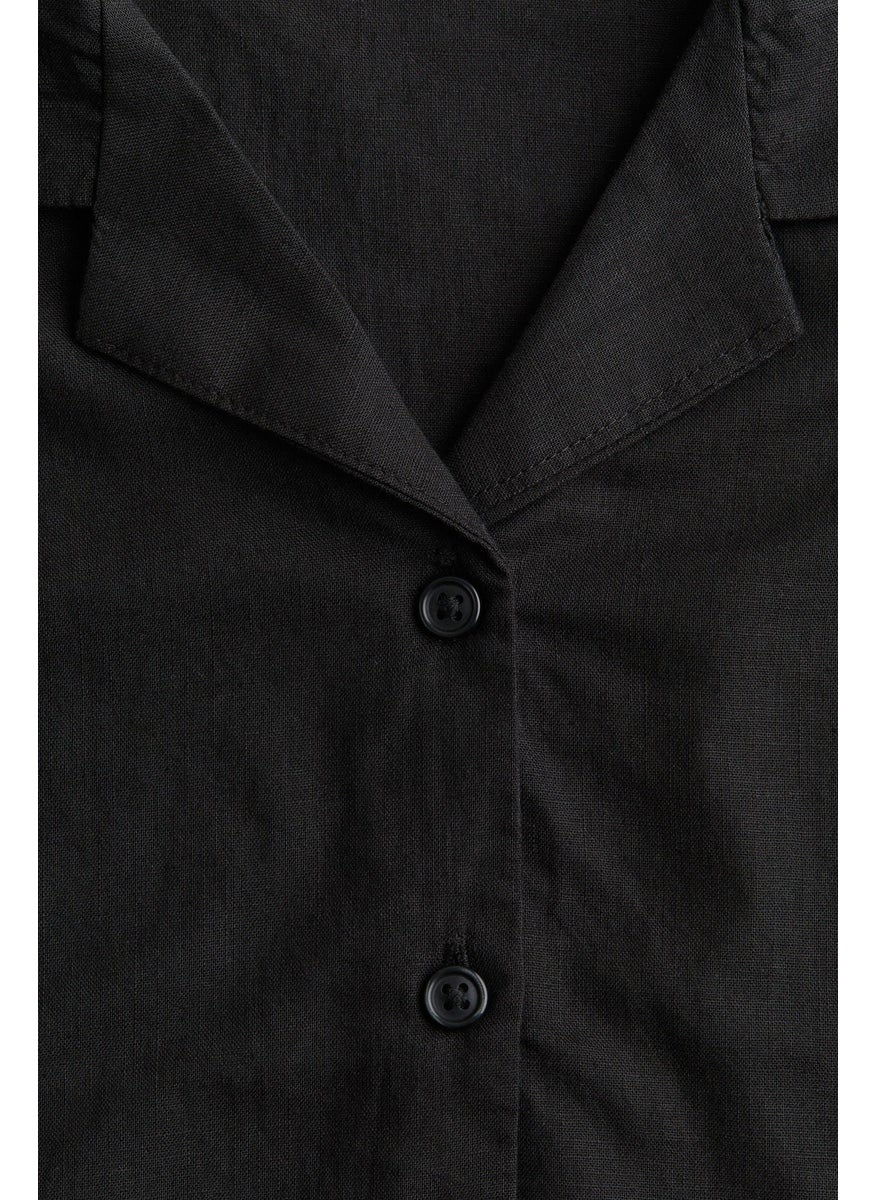 Cropped Knot-Detail Shirt