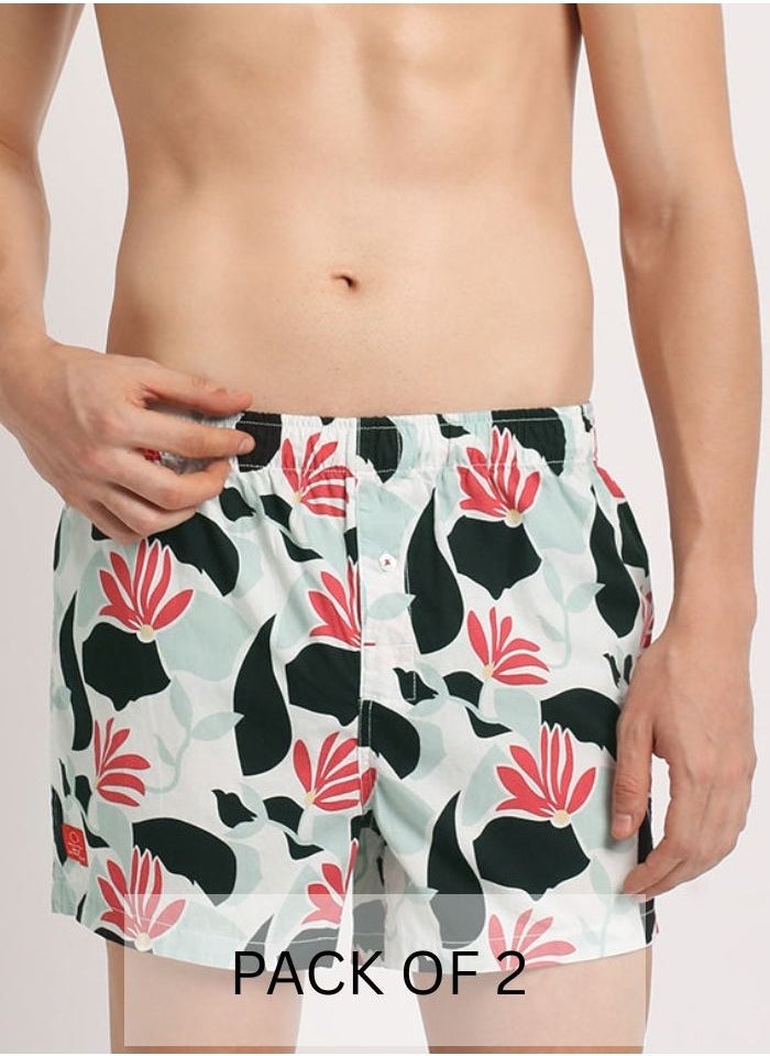 Mens Cotton Boxers Multipack Soft Breathable Underwear for Men Loose Fit Comfortable Boxer Shorts for Daily Wear