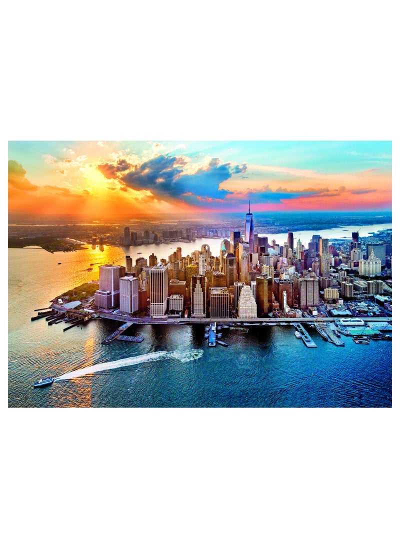Clementoni Puzzle HQC New York+Poster 500 Pieces | Jigsaw Puzzle | Puzzle for Adults | Challenging Puzzle | Perfect for Stress Reliever and Puzzle Lovers | Made in Italy