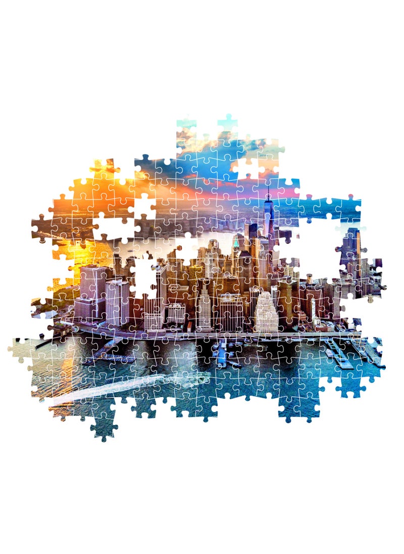 Clementoni Puzzle HQC New York+Poster 500 Pieces | Jigsaw Puzzle | Puzzle for Adults | Challenging Puzzle | Perfect for Stress Reliever and Puzzle Lovers | Made in Italy