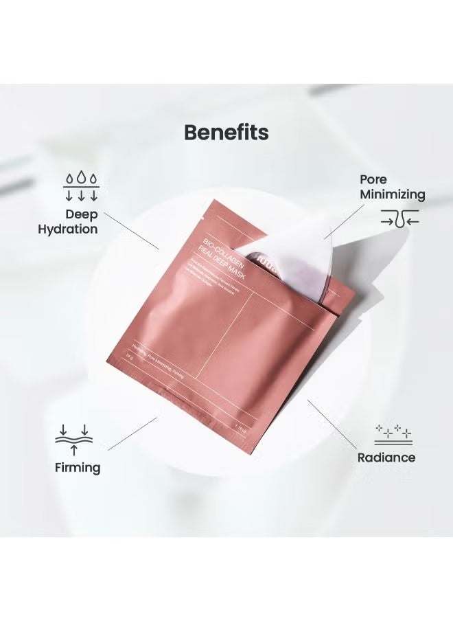 Bio-Collagen Real Deep Mask, Hydrating Overnight Mask, Pore Minimizing, Elasticity Improvement, 34g