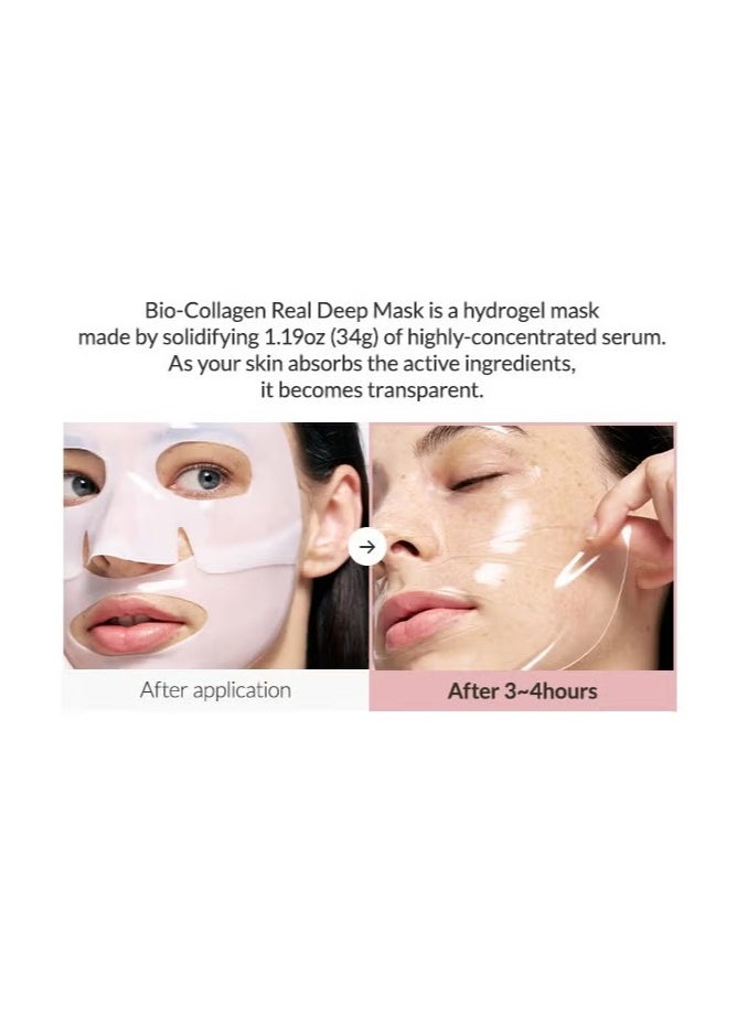 Bio-Collagen Real Deep Mask, Hydrating Overnight Mask, Pore Minimizing, Elasticity Improvement, 34g