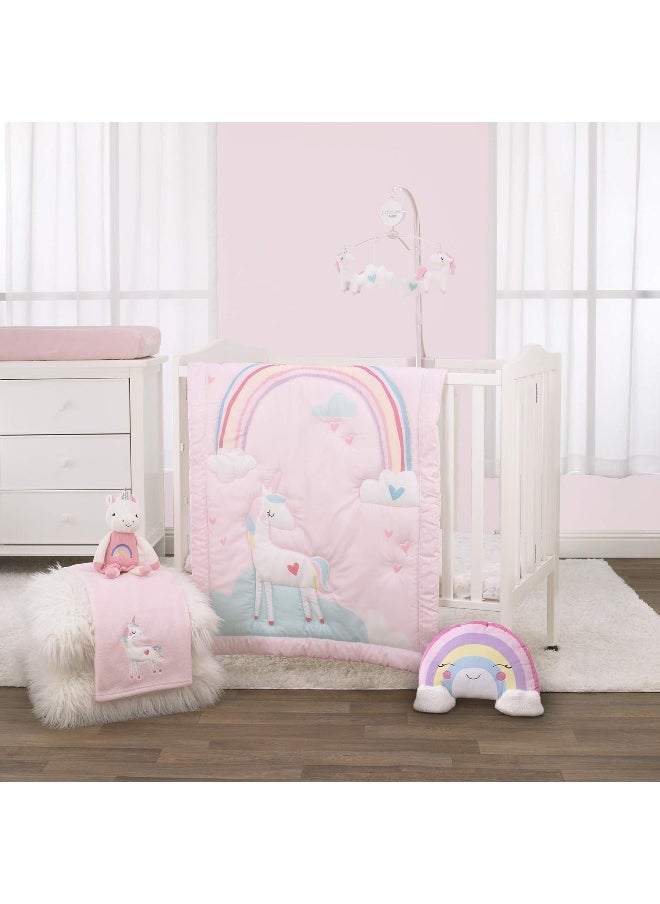 NoJo Pillow Shaped Plush Sherpa Decorative Pillow, 16x12 Inch (Pack of 1), Rainbow with Clouds-Pink/Lilac/Yellow/White/Pink/Lavender