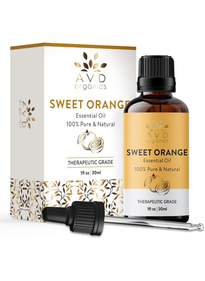 Sweet Orange Essential Oil 30Ml 100% Pure And Natural Therapeutic Grade Essential Oil For Aromatherapy And Skin, Essential Oil For Diffuser 1 Fl. Oz