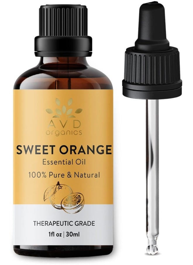 Sweet Orange Essential Oil 30Ml 100% Pure And Natural Therapeutic Grade Essential Oil For Aromatherapy And Skin, Essential Oil For Diffuser 1 Fl. Oz