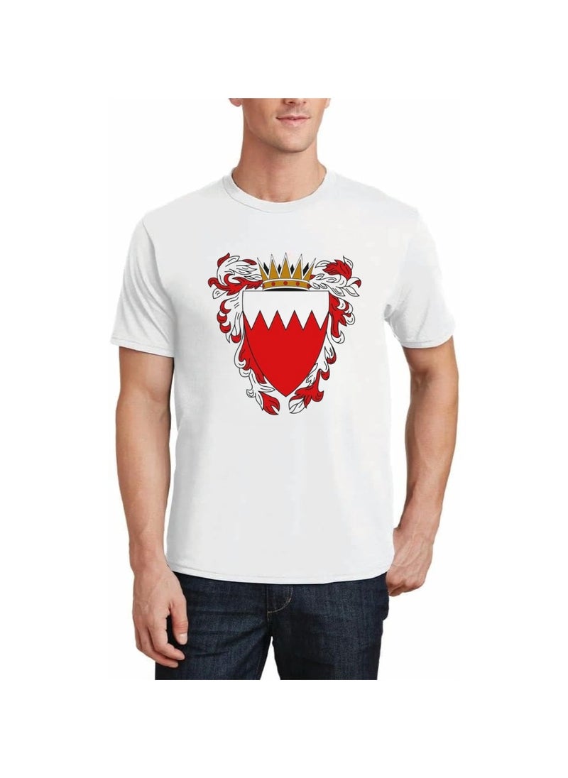 Bahrain Adult T-Shirt For Men-Short Sleeve Round Neck Tshirt Soft And Comfortable T-Shirt Ideal For Office,College,Celebration And Everyday Wear