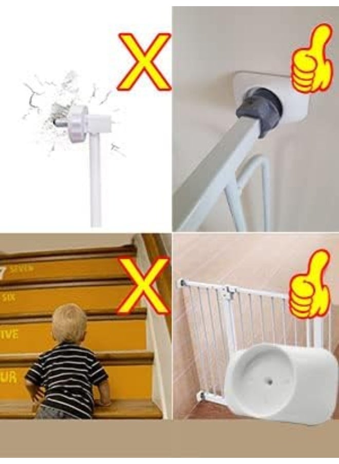 vmaisi Baby Gates Wall Pads (4 Pack Guard) Safety Indoor Gate Wall Protector - Improved Small Compact Wall Cups Saves Trim & Paint - Best Dog Pet Child Kid Walk Through Pressure Mounted Gates Guard