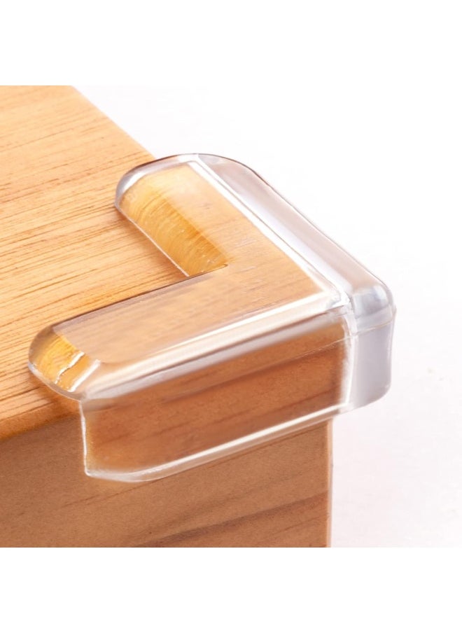 Baby Proofing, 8 Pack Edge Protector Strip Clear, Silicone Soft Corner Protectors with Upgraded Pre-Taped Strong Adhesive, Edge Protectors for Sharp Corners of Cabinets, Tables, Drawers