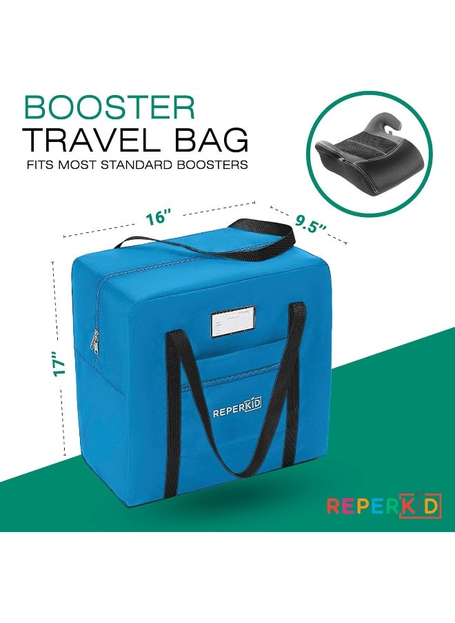Reperkid Premium Booster Seat Travel Bag for Airplane - Toddler, Blue, Nylon, Compatible with GB Pockit, Portable, Foldable, Lightweight