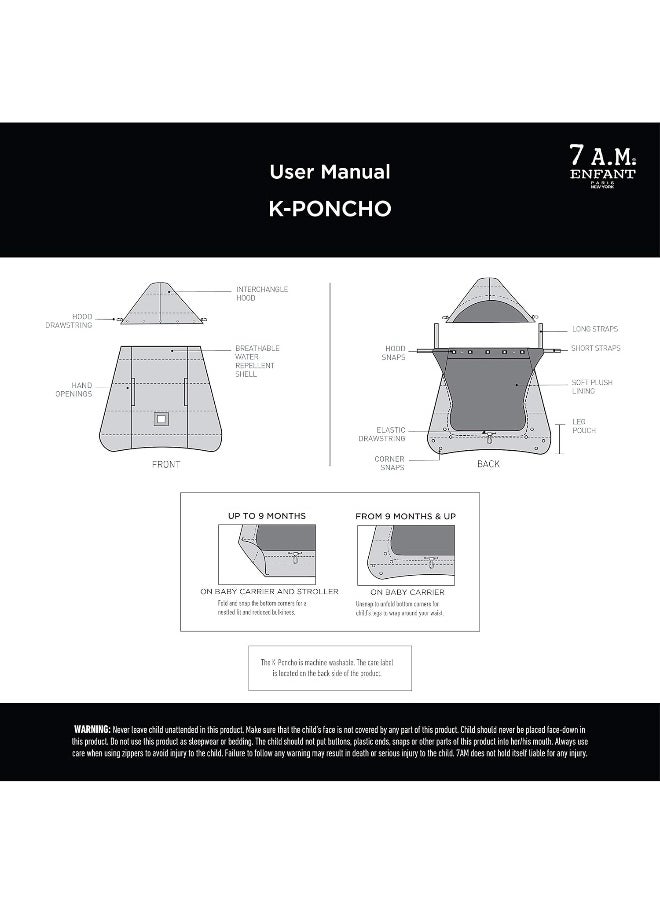 7 A.M. ONNA K Heavyweight Poncho Coat