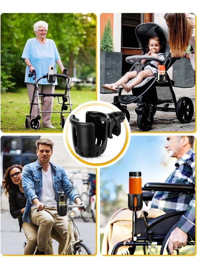 BUNDLEPRO Universal Cup Holder Stroller Drink Holder for Bikes, Trolleys or Walkers, Fits Most Cups