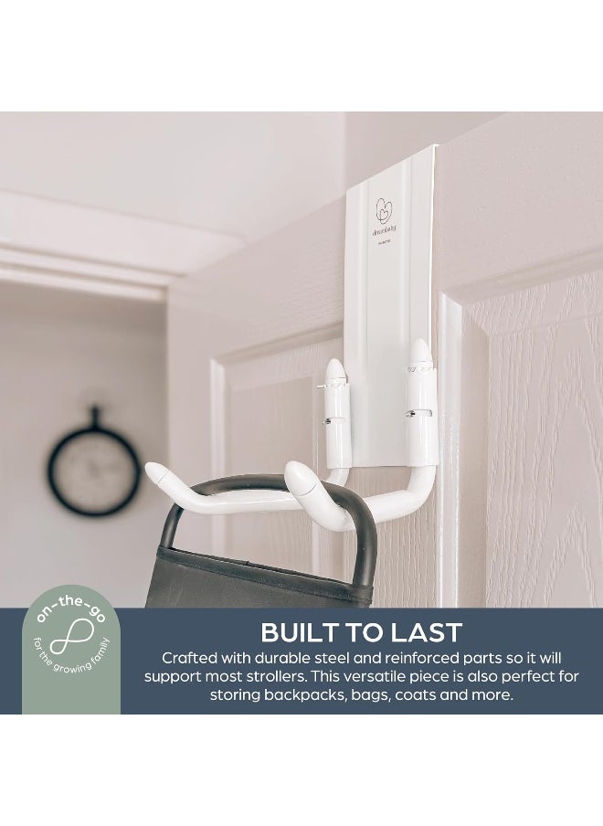 Dreambaby StrollAway Over The Door Baby Stroller Hanger – Heavy Duty Metal Hook Organizer with 22.5 Kg Load Capacity