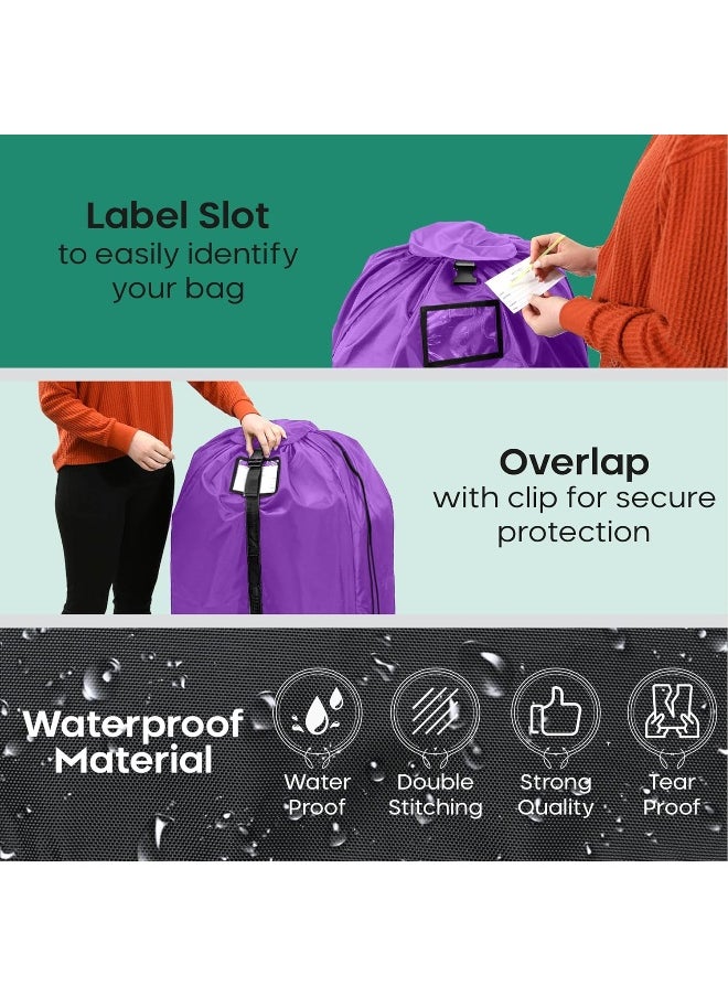 Reperkid Stroller Travel Bag for Airplane Gate Check in - Large Standard or Double Stroller Purple