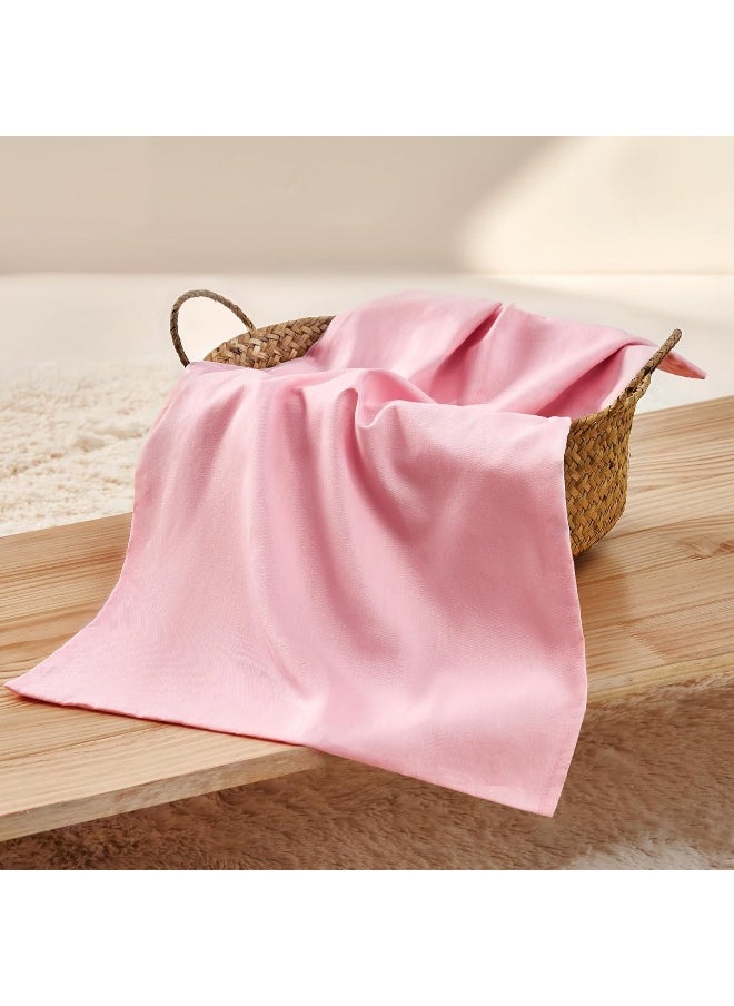 TILLYOU Cotton Collection Soft Toddler Pillowcases Set of 2, 14x20 - Fits Pillows Sized 12x16, 13x18 or 14x19, Machine Washable Travel Pillow Case Cover with Envelope Closure, Lt Pink