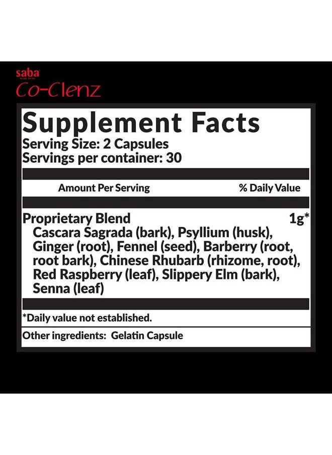 Co-Clenz - 5 Day Cleanse for Men & Women-Supports Healthy Bowel Movements- Detox, Colon Health, Helps Constipation -30 Capsules,