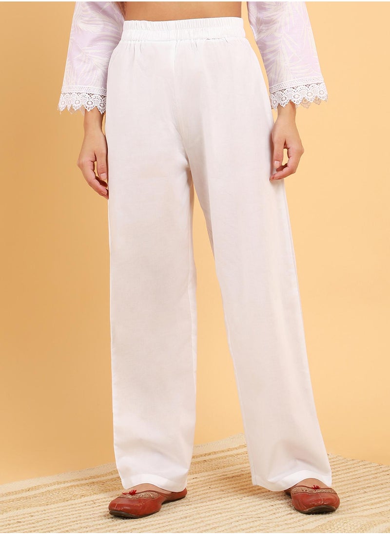 Women's Saltbox Beige Soft Fern Kurta With Trousers